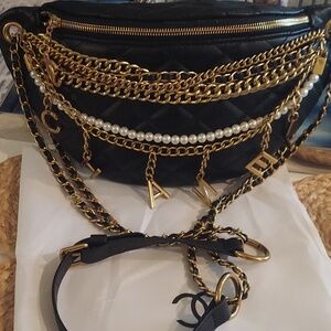 Black Quilted Crossbody BumBag GWP